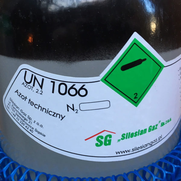 Nitrogen – 8 liter gasflaske – 200 bar – Sælges som engangsflaske – Fragtfri