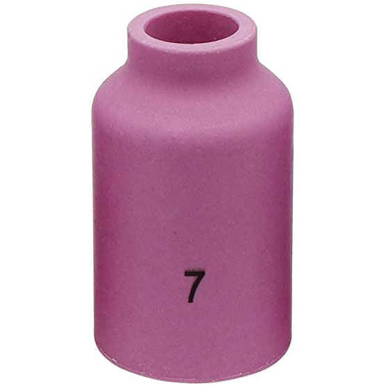 TIG gas dyse kop keramik til Stor Gaslinse – T17/18/26 – Str. 7