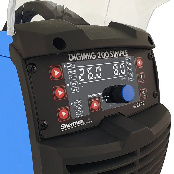 Sherman Synergic DIGIMIG 200 SIMPLE – Inkl. V7a Svejsehjelm – Kompakt og bærbar maskine – TILBUD