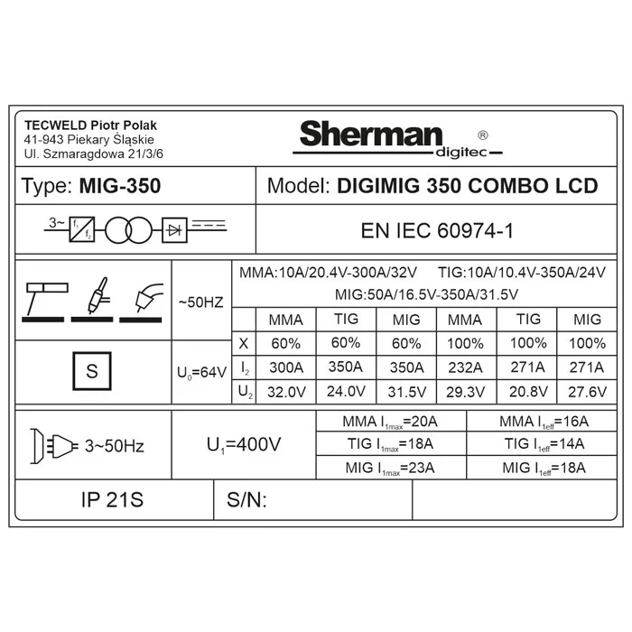 Sherman DIGIMIG 350 COMBO LCD – SUPER NYHED