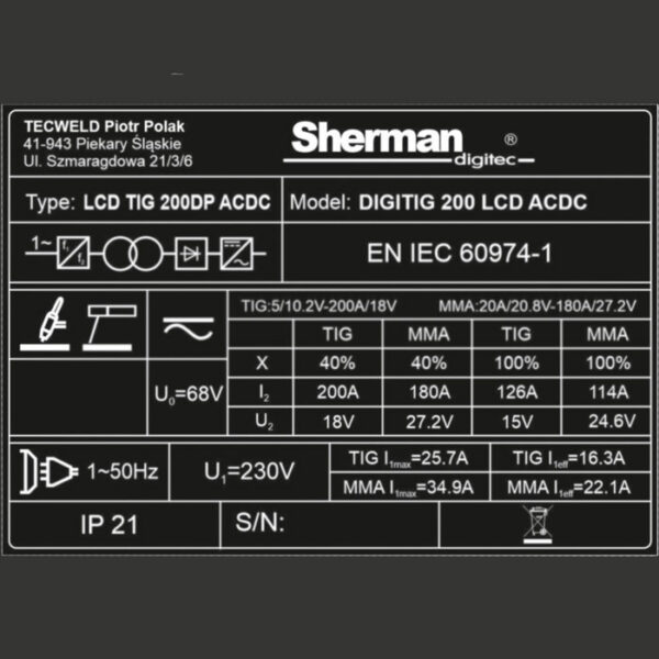 Sherman DIGITIG 200 LCD Pulse AC/DC – NYHED