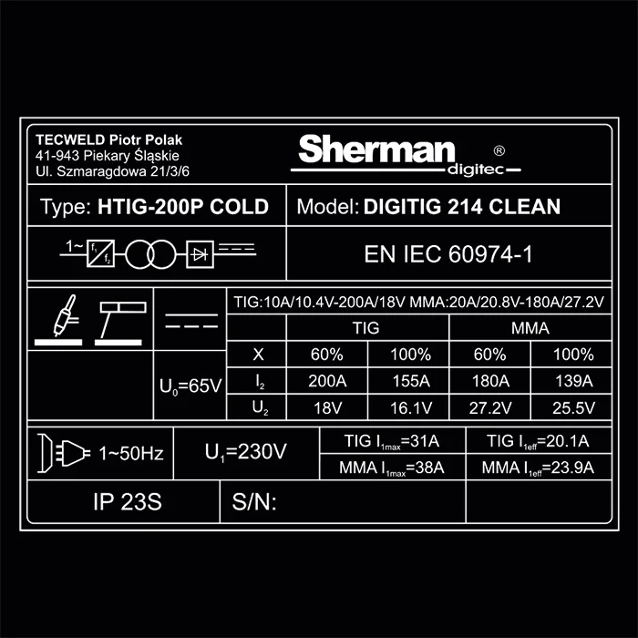 Sherman DIGITIG 214 CLEAN DC – NYHED