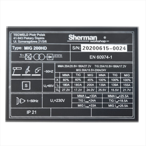 Sherman Synergic MIG 200HD – Kompakt og bærbar maskine