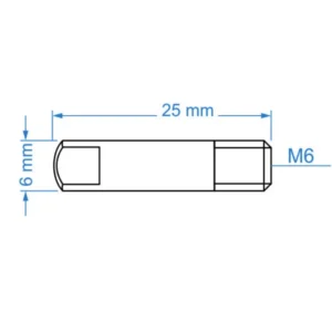 Strømdyser ALU 6x25x1.2 – 10 stk