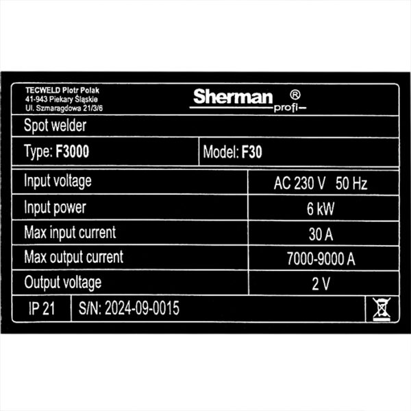 Sherman F30 Spot Modstandssvejser